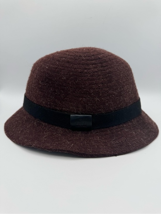Gucci Felt Wool Bucket Hat Brown Black Band Logo Plaque Size Large main image 6